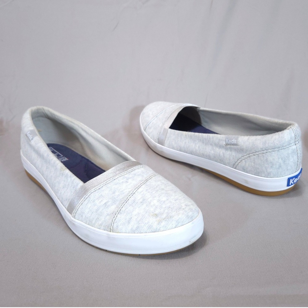 Keds Dream Foam Slip On Sneakers Womens 9.5 Gray Heathered Jersey Everyday Cozy